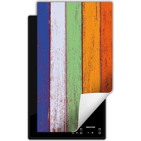 Darhaus Piastra Di Copertura Per Stufa 1 Pezzo 30X52 Cm Tappetino Antiscivolo Roll-Up, Colorato - Legno-image