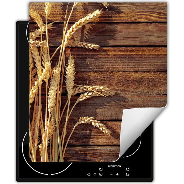 Darhaus Piastra Di Copertura Per Stufa 45X52 Cm Tappetino Antiscivolo Roll-Up, Cereali - Legno-image