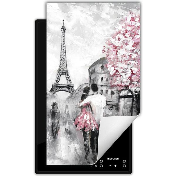 Darhaus Piastra Di Copertura Per Stufa 1 Pezzo 30X52 Cm Tappetino Antiscivolo Roll-Up, Grigio - Paris-image