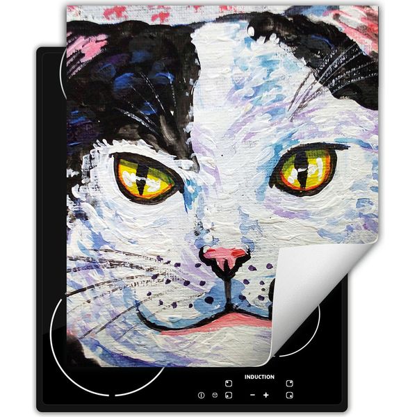 Darhaus Piastra Di Copertura 45X52 Cm Tappetino Antiscivolo Arrotolabile, Colorato - Gatto-image