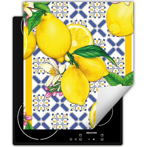 Darhaus Piastra Di Copertura Per Stufa 45X52 Cm Tappetino Antiscivolo Roll-Up, Mosaico - Limone-image
