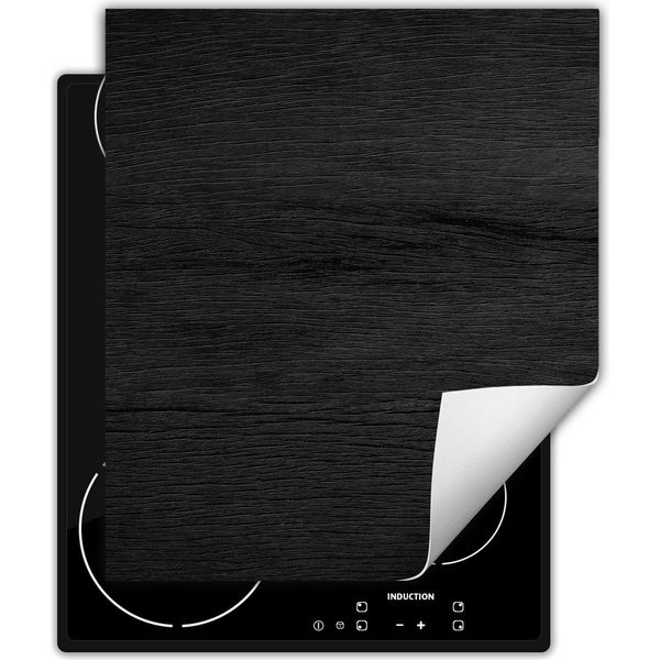 Darhaus Piastra Di Copertura Per Stufa 45X52 Cm Tappetino Antiscivolo Roll-Up, Nero - Legno-image