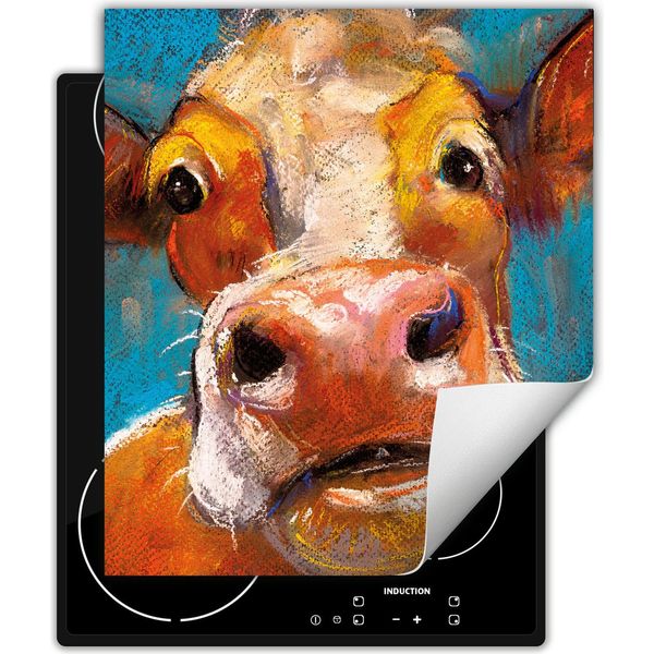 Darhaus Piastra Di Copertura 45X52 Cm Tappetino Antiscivolo Arrotolabile, Colorato - Mucca-image
