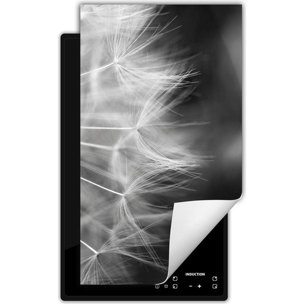 Darhaus Piastra Di Copertura Per Stufa 1 Pezzo 30X52 Cm Tappetino Antiscivolo Roll-Up, Grigio - Fiori-image