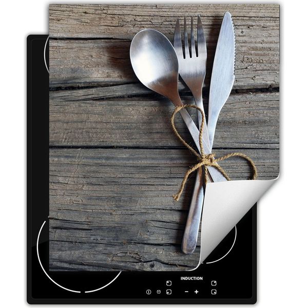 Darhaus Piastra Di Copertura Per Fornelli 45X52 Cm Tappetino Antiscivolo Roll-Up, Legno - Cucina-image