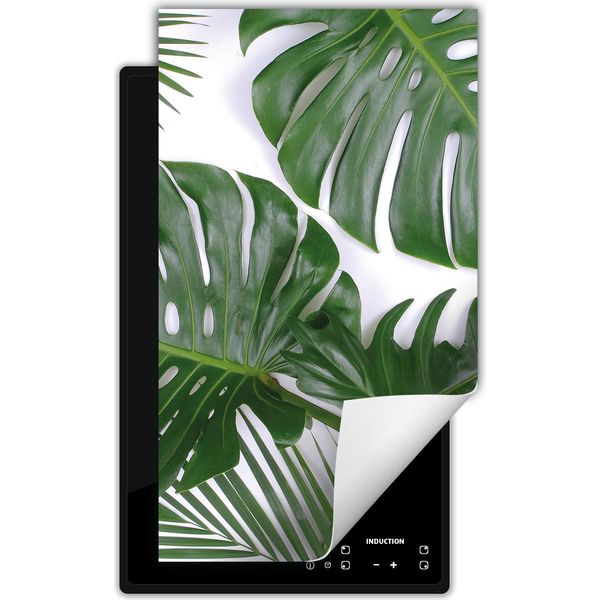 Darhaus Piastra Di Copertura Per Stufa 1 Pezzo 30X52 Cm Tappetino Antiscivolo Roll-Up, Verde - Monstera-image