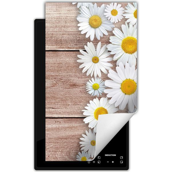 Darhaus Piastra Di Copertura Per Stufa 1 Pezzo 30X52 Cm Tappetino Antiscivolo Roll-Up, Legno - Fiore-image