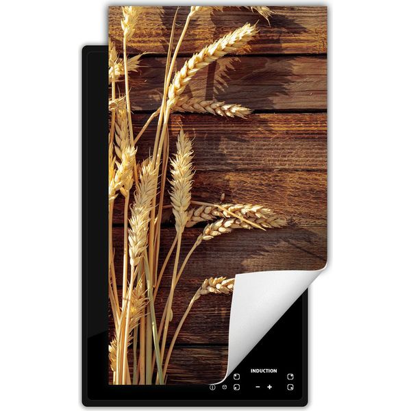 Darhaus Piastra Di Copertura Per Stufa 1 Pezzo 30X52 Cm Tappetino Antiscivolo Roll-Up, Cereali - Legno-image