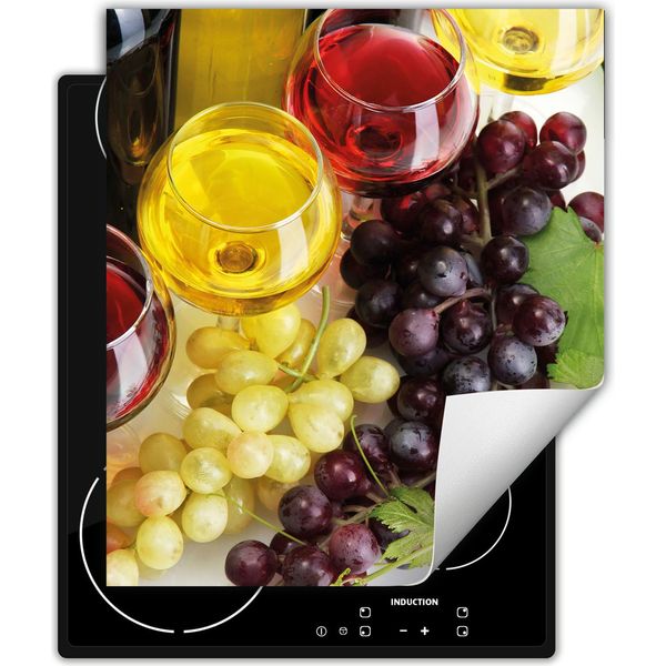 Darhaus Piastra Di Copertura Per Fornelli 45X52 Cm Tappetino Antiscivolo Roll-Up, Colorato - Vino-image