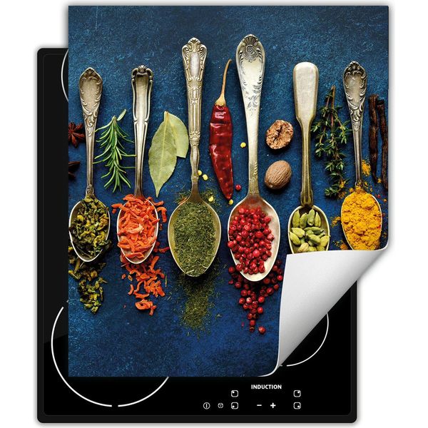 Darhaus Piastra Di Copertura Per Fornelli 45X52 Cm Tappetino Antiscivolo Arrotolabile, Blu - Spezie-image
