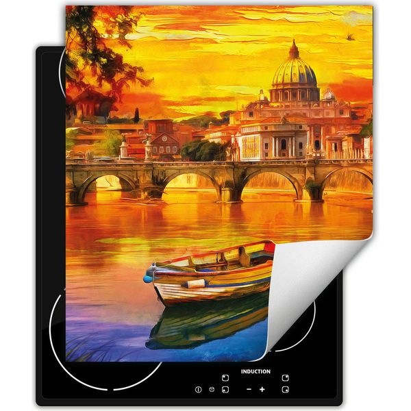 Darhaus Piastra Di Copertura 45X52 Cm Tappetino Antiscivolo Arrotolabile, Colorato - Barca-image