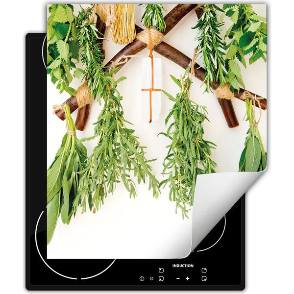 Darhaus Piastra Di Copertura Per Fornelli 45X52 Cm Tappetino Antiscivolo Roll-Up, Erbe - Cucina-image