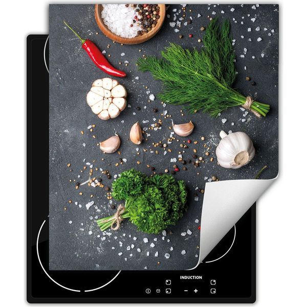 Darhaus Piastra Di Copertura Per Stufe 45X52 Cm Tappetino Antiscivolo Roll-Up, Ardesia - Aglio-image