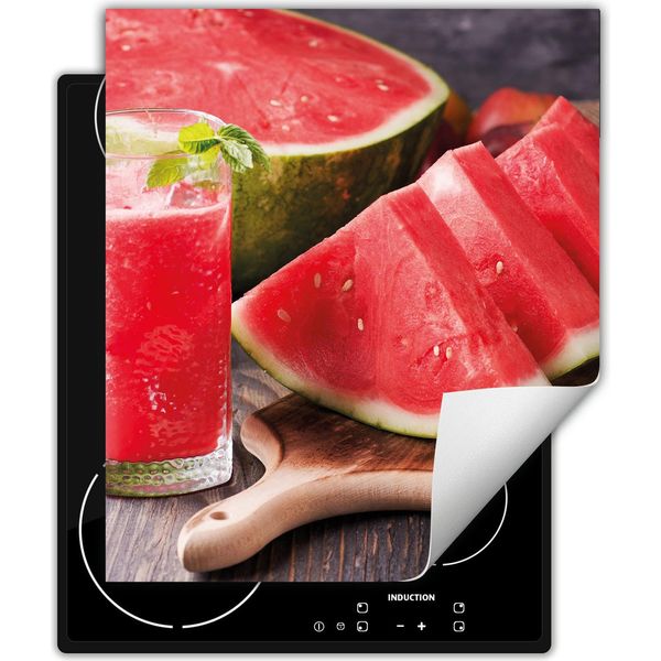 Darhaus Piastra Di Copertura Per Fornelli 45X52 Cm Tappetino Antiscivolo Roll-Up, Anguria-image