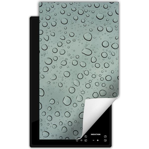 Darhaus Piastra Di Copertura Per Stufa 1 Pezzo 30X52 Cm Tappetino Antiscivolo Roll-Up, Grigio - Gocciolante-image