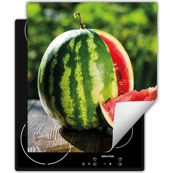 Darhaus Piastra Di Copertura Per Fornelli 45X52 Cm Tappetino Antiscivolo Roll-Up, Verde - Anguria-image