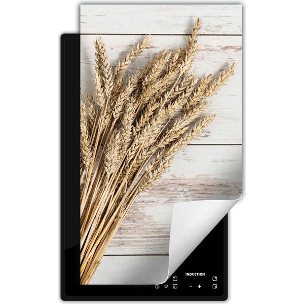 Darhaus Piastra Di Copertura Per Stufa 1 Pezzo 30X52 Cm Tappetino Antiscivolo Roll-Up, Cereali - Legno-image