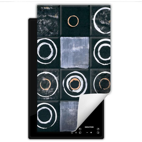 Darhaus Piastra Di Copertura Per Stufa 1 Pezzo 30X52 Cm Tappetino Antiscivolo Roll-Up, Mosaico-image