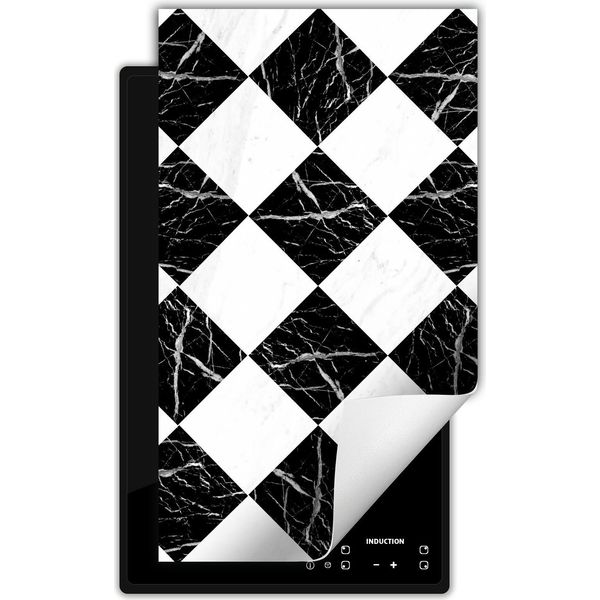 Darhaus Piastra Di Copertura Per Stufa 1 Pezzo 30X52 Cm Tappetino Antiscivolo Roll-Up, Nero - Mosaico-image