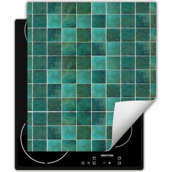Darhaus Piastra Di Copertura Per Stufa 45X52 Cm Tappetino Antiscivolo Roll-Up, Verde - Mosaico-image