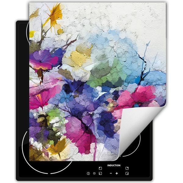 Darhaus Piastra Di Copertura 45X52 Cm Tappetino Antiscivolo Arrotolabile, Colorato - Fiori-image