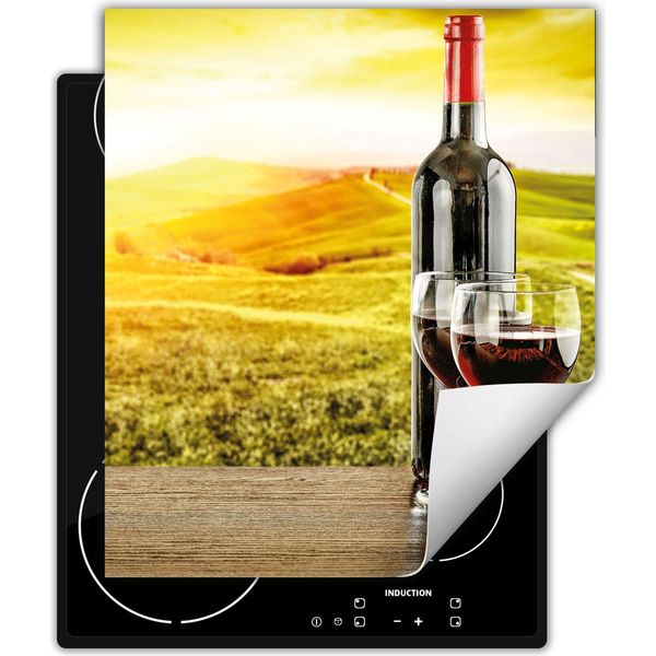 Darhaus Piastra Di Copertura Per Stufe 45X52 Cm Tappetino Antiscivolo Roll-Up, Vino-image