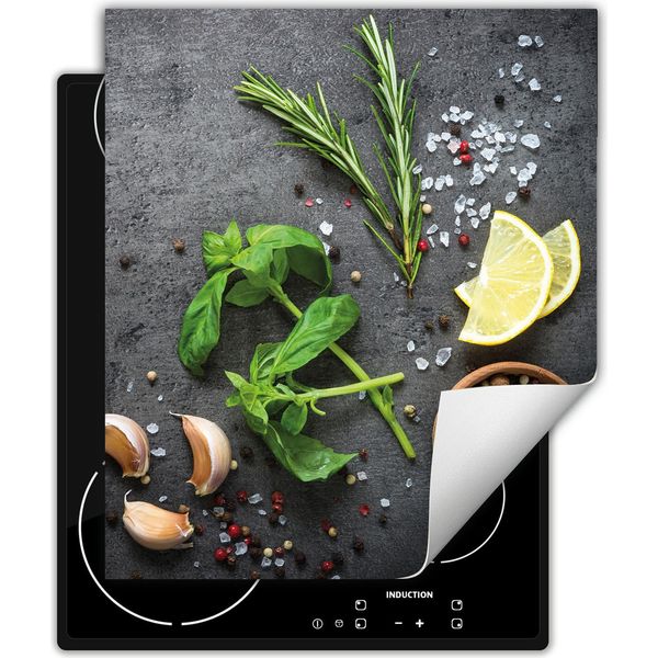 Darhaus Piastra Di Copertura Per Stufa 45X52 Cm Tappetino Antiscivolo Roll-Up, Ardesia - Erbe-image
