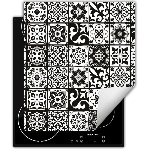 Darhaus Piastra Di Copertura Per Stufa 45X52 Cm Tappetino Antiscivolo Roll-Up, Nero - Mosaico-image