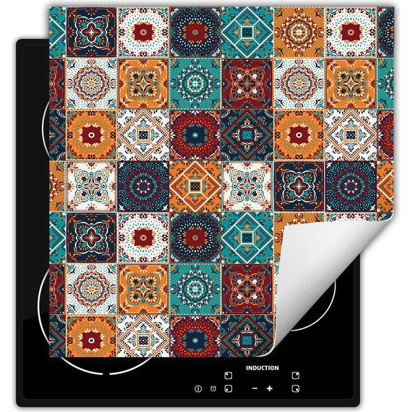 Darhaus Piastra Di Copertura Per Stufa 60X52 Cm Tappetino Antiscivolo Roll-Up, Colorato - Mosaico-image