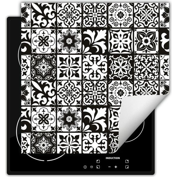 Darhaus Piastra Di Copertura Per Stufa 50X52 Cm Tappetino Antiscivolo Roll-Up, Nero - Mosaico-image