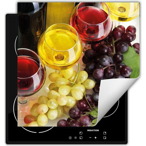 Darhaus Piastra Di Copertura Per Fornelli 60X52 Cm Tappetino Antiscivolo Roll-Up, Colorato - Vino-image