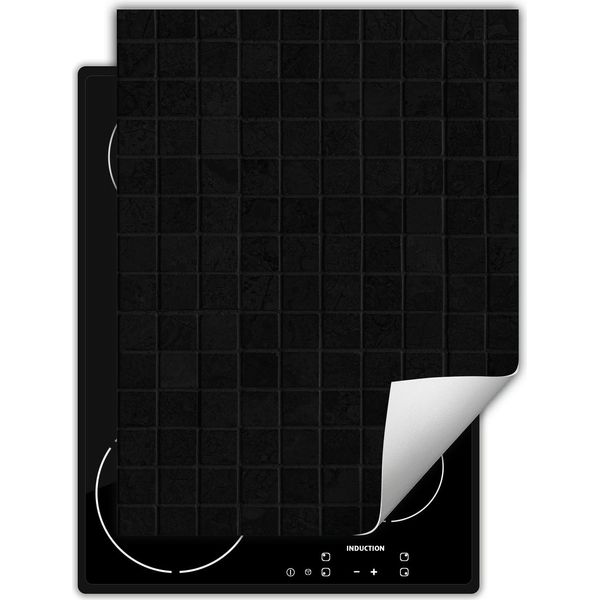 Darhaus Piastra Di Copertura Per Fornelli Piastra Di Copertura Monopezzo Per Piano Cottura In Ceramica Copertura Per Piano Cottura A Induzione Tappetino Avvolgibile 40X52 Cm, Nero - Piastra-image