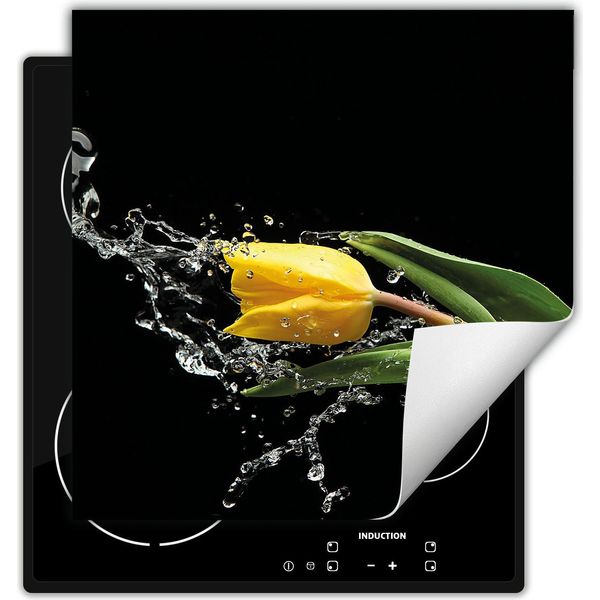Darhaus Piastra Di Copertura Per Stufe 50X52 Cm Tappetino Antiscivolo Roll-Up, Nero - Tulipano-image