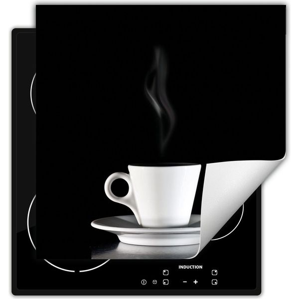 Darhaus Piastra Di Copertura Per Fornelli 60X52 Cm Tappetino Antiscivolo Roll-Up, Nero - Caffè-image