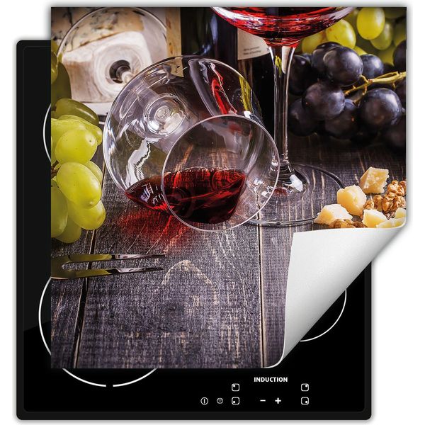 Darhaus Piastra Di Copertura Per Stufe 50X52 Cm Tappetino Antiscivolo Roll-Up, Vino - Legno-image