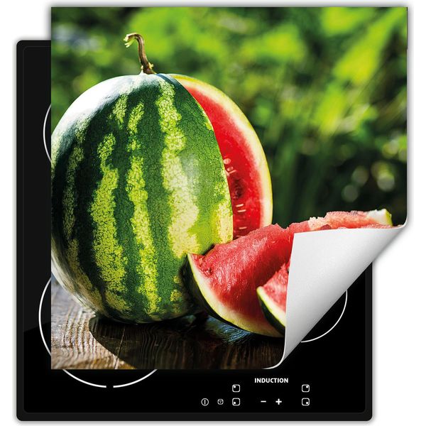 Darhaus Piastra Di Copertura Per Fornelli 60X52 Cm Tappetino Antiscivolo Roll-Up, Verde - Anguria-image