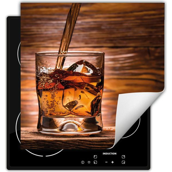 Darhaus Piastra Di Copertura Per Stufa 60X52 Cm Tappetino Antiscivolo Roll-Up, Whisky - Legno-image