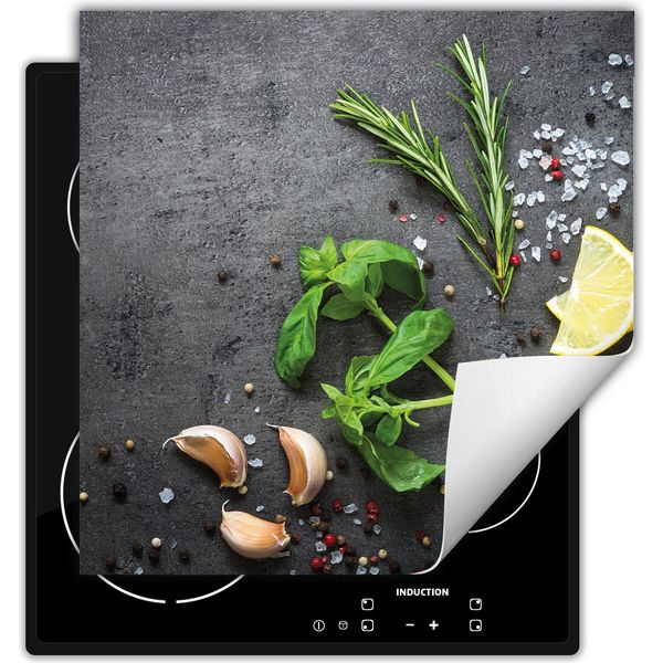 Darhaus Piastra Di Copertura Per Stufa 60X52 Cm Tappetino Antiscivolo Roll-Up, Ardesia - Erbe-image