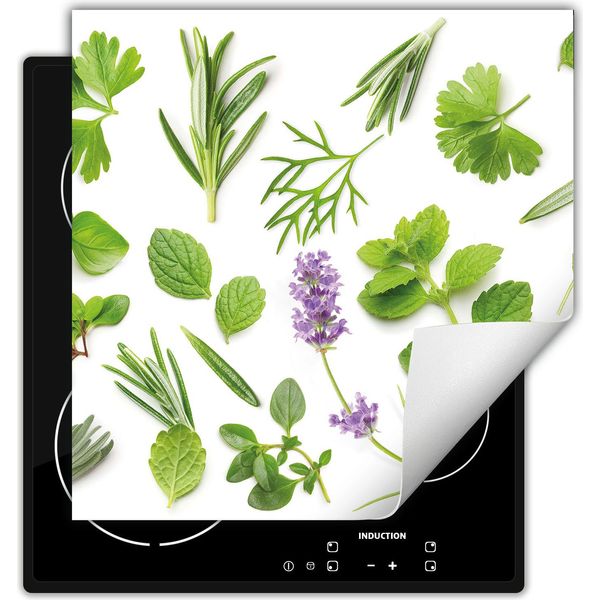 Darhaus Piastra Di Copertura Per Stufa 60X52 Cm Tappetino Antiscivolo Roll-Up, Verde - Erbe-image