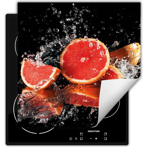 Darhaus Piastra Di Copertura Per Fornelli 50X52 Cm Tappetino Antiscivolo Roll-Up, Nero - Pompelmo-image