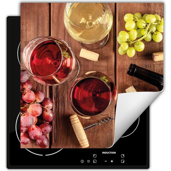 Darhaus Piastra Di Copertura Per Stufe 50X52 Cm Tappetino Antiscivolo Roll-Up, Vino - Legno-image