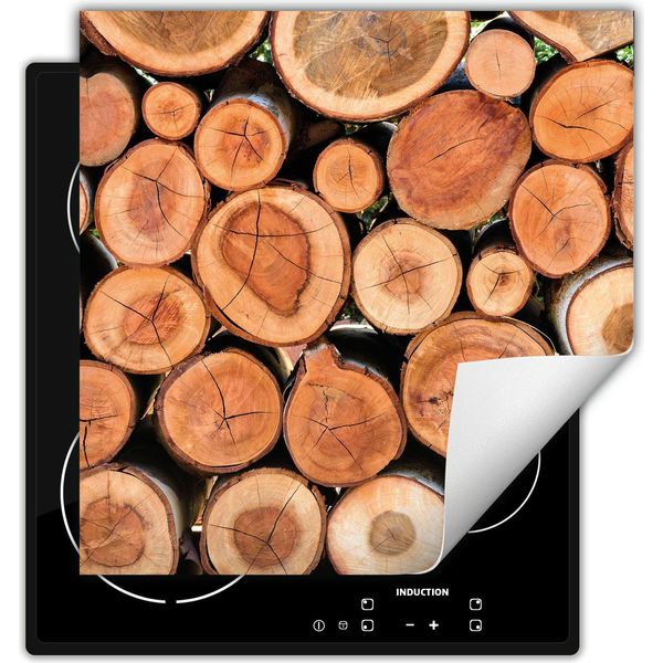 Darhaus Piastra Di Copertura Per Stufa 60X52 Cm Tappetino Antiscivolo Roll-Up, Alberi - Legno-image