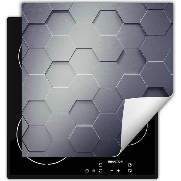 Darhaus Piastra Di Copertura Per Stufe 60X52 Cm Tappetino Antiscivolo Roll-Up, Grigio - Modello-image