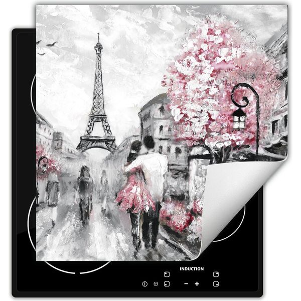 Darhaus Piastra Di Copertura Per Stufa 60X52 Cm Tappetino Antiscivolo Roll-Up, Grigio - Paris-image