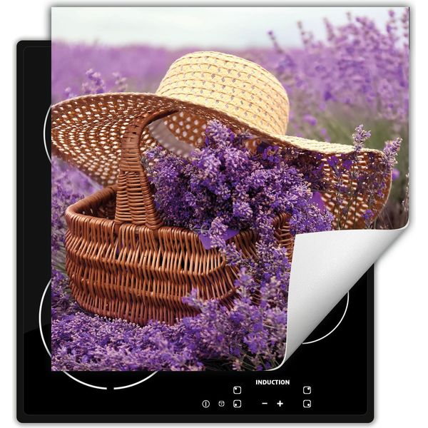 Darhaus Piastra Di Copertura Per Stufa 50X52 Cm Tappetino Antiscivolo Roll-Up, Lavanda-image