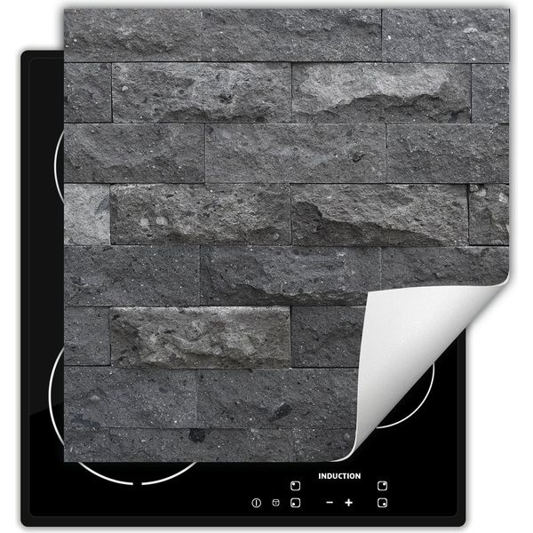 Darhaus Piastra Di Copertura Per Stufa 60X52 Cm Tappetino Antiscivolo Roll-Up, Grigio - Brick-image