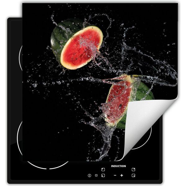 Darhaus Piastra Di Copertura Per Fornelli 50X52 Cm Tappetino Antiscivolo Roll-Up, Nero - Anguria-image