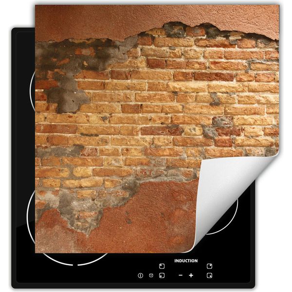 Darhaus Piastra Di Copertura Per Stufa 60X52 Cm Tappetino Antiscivolo Roll-Up, Mattone Vecchio-image