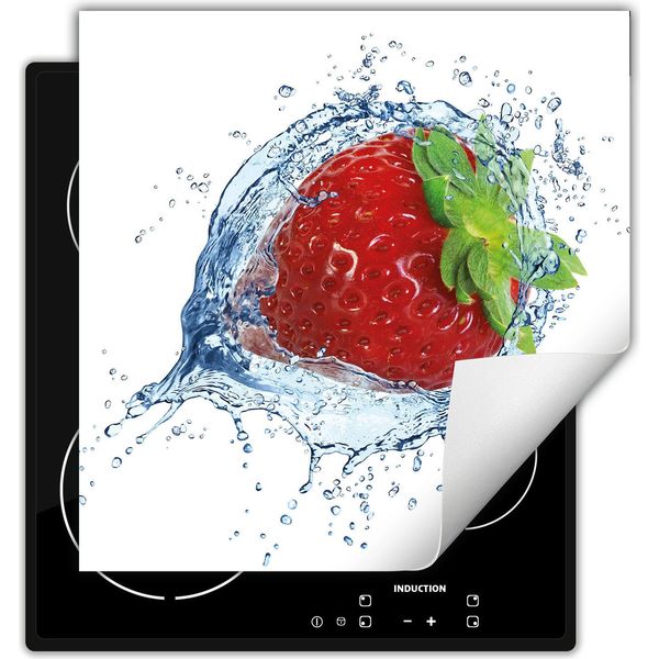 Darhaus Piastra Di Copertura Per Fornelli 60X52 Cm Tappetino Antiscivolo Roll-Up, Fragola-image
