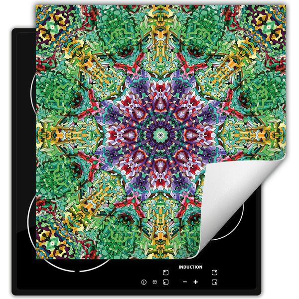 Darhaus Piastra Di Copertura Per Stufa 60X52 Cm Tappetino Antiscivolo Roll-Up, Colorato - Mosaico-image